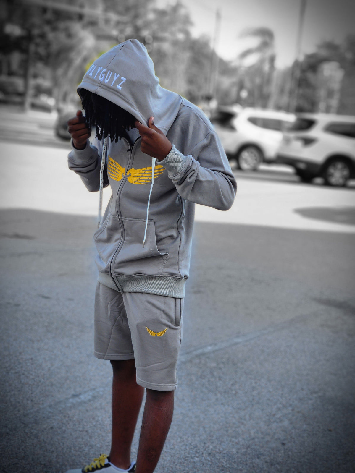 Kids Stamped Zipped Shorts (PRE-ORDER)