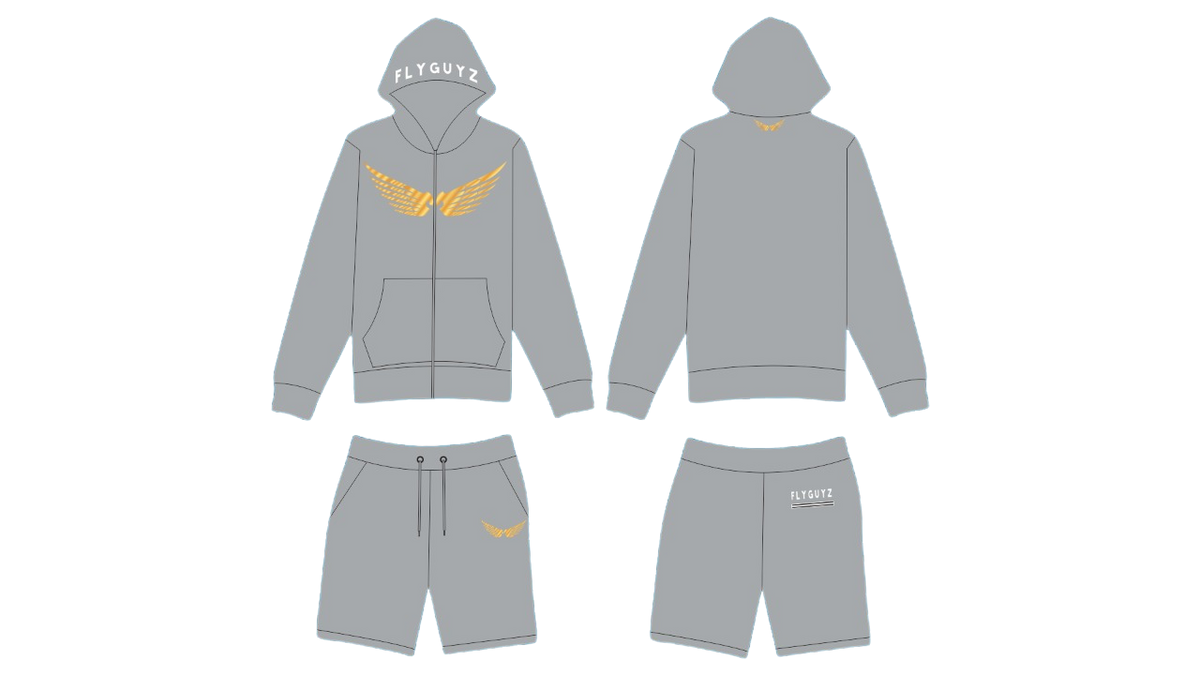 Kids Stamped Zipped Shorts (PRE-ORDER)