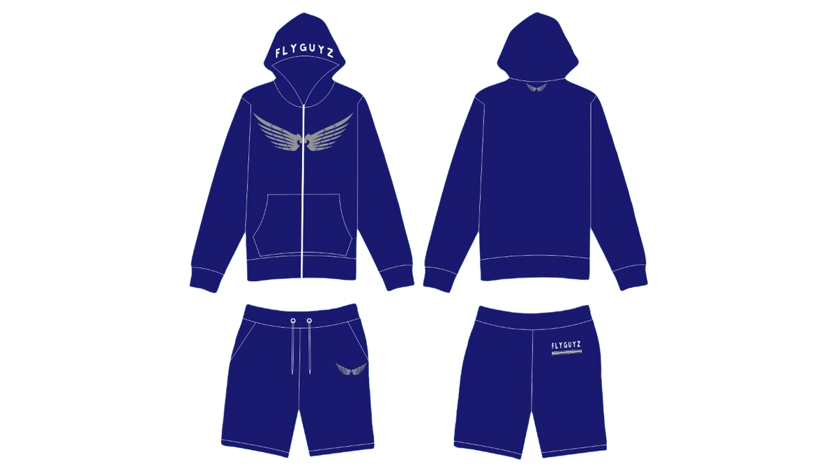 Kids Stamped Zipped Shorts (PRE-ORDER)