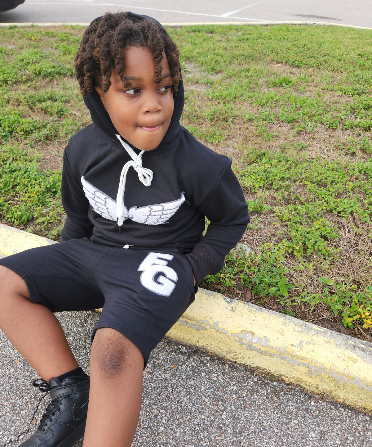 Kids Chenille Patch Pullover Hoodie