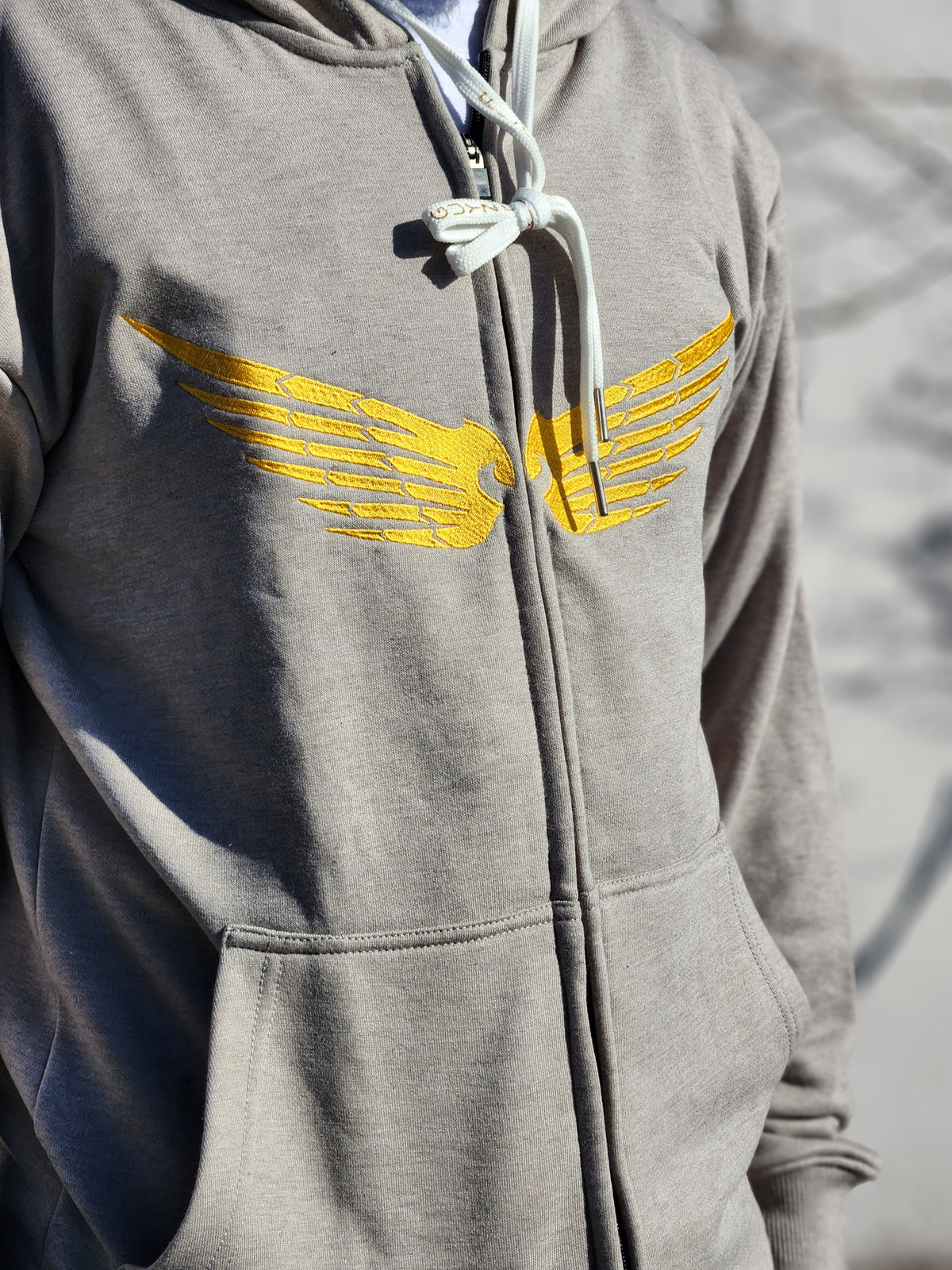 Stamped Zipped Hoodie Jacket