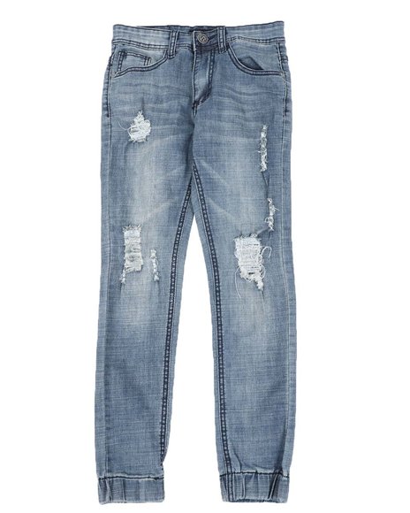 Ripped Denim Joggers - FLY GUYZ