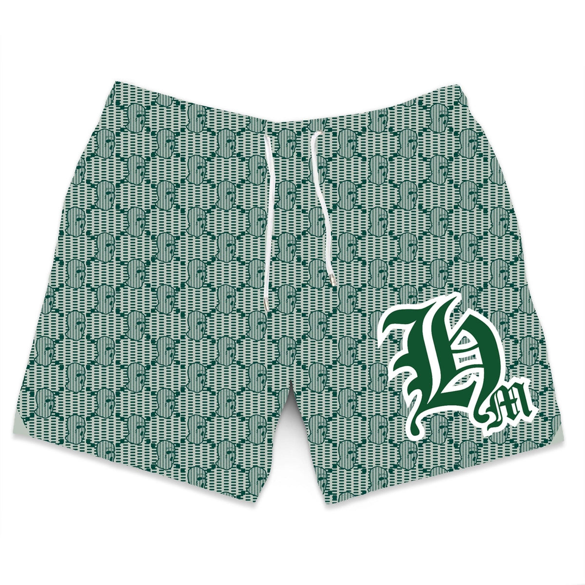 Hasta Muerte Green Ski Mask Shorts