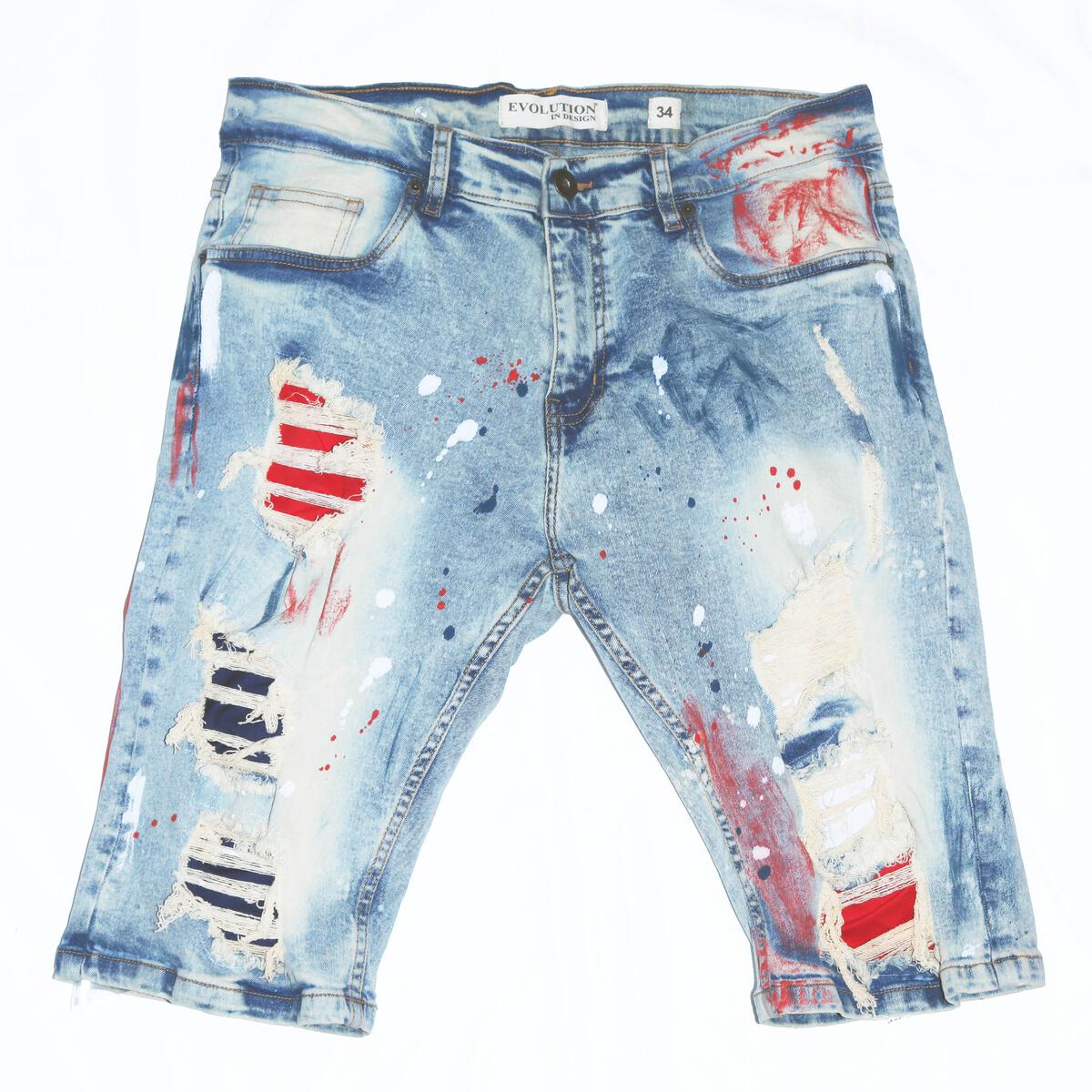 Distressed Denim Shorts - FLY GUYZ